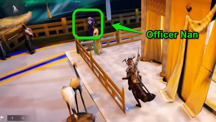 Officer Nan đứng cạnh lan can trên Mirage Boat