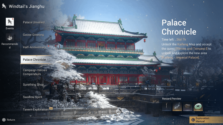 Palace Chronicle event tied to Imperial Decree