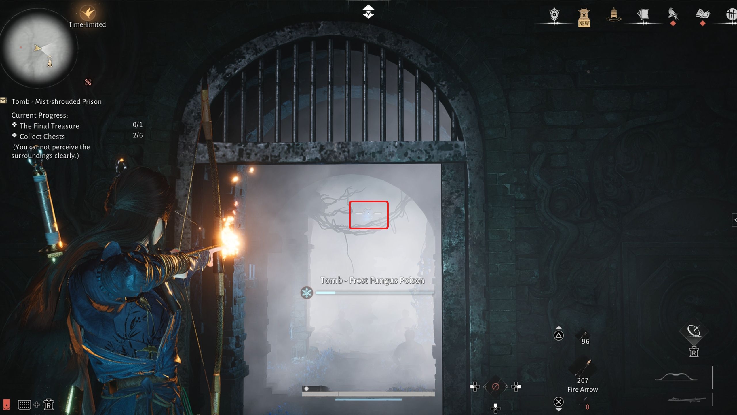 Destroy blue bud after chest 5