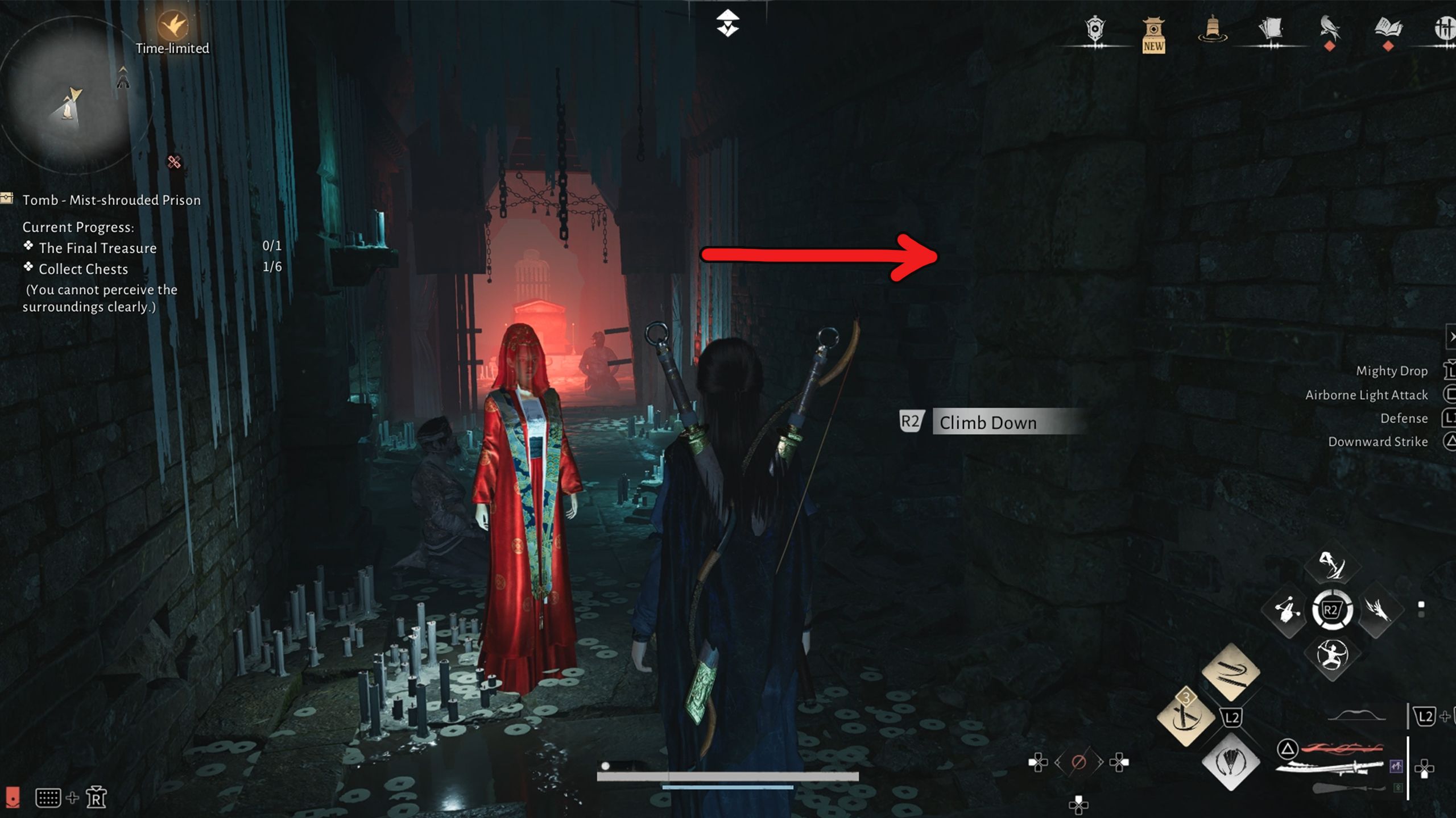 Enter loop 2 via drop