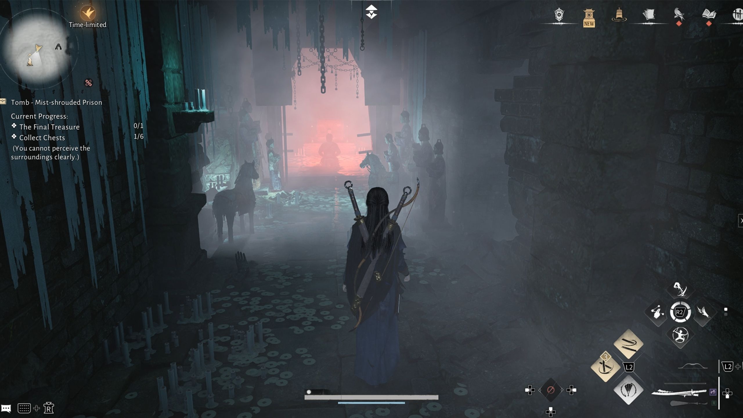 Loop 3 corridor with blue flowers