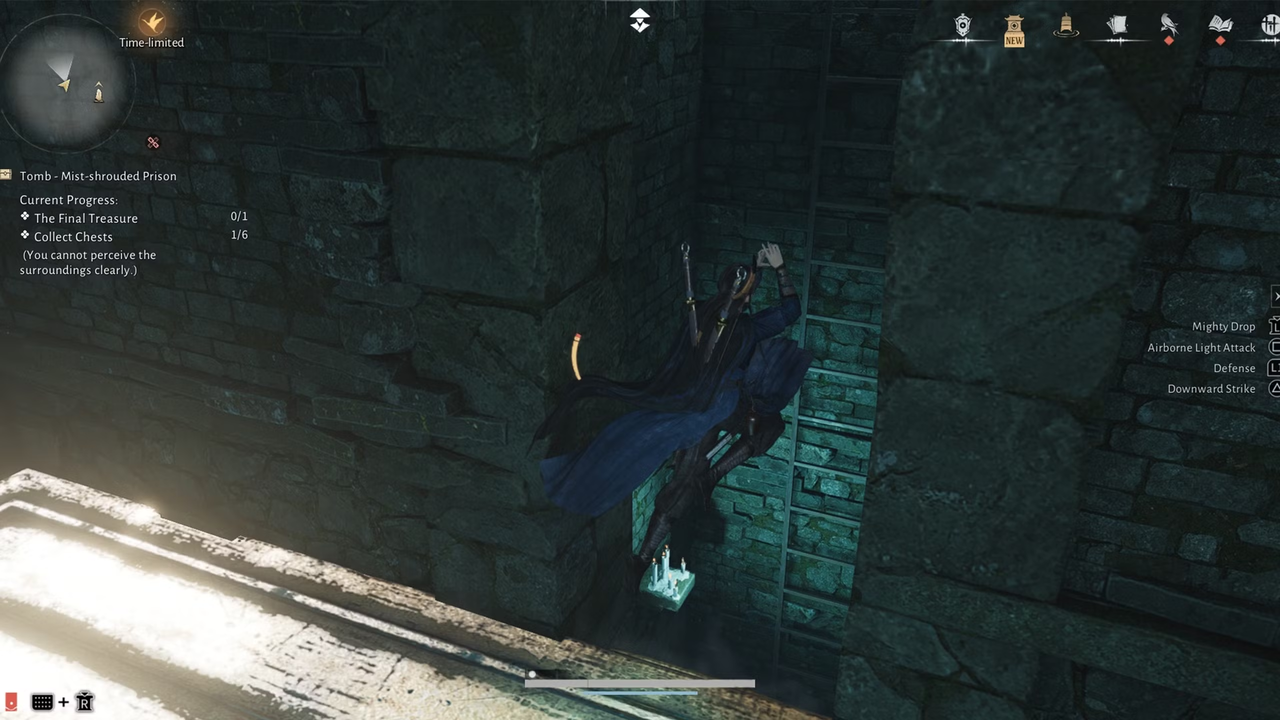 Mist-Shrouded Prison spike room overview