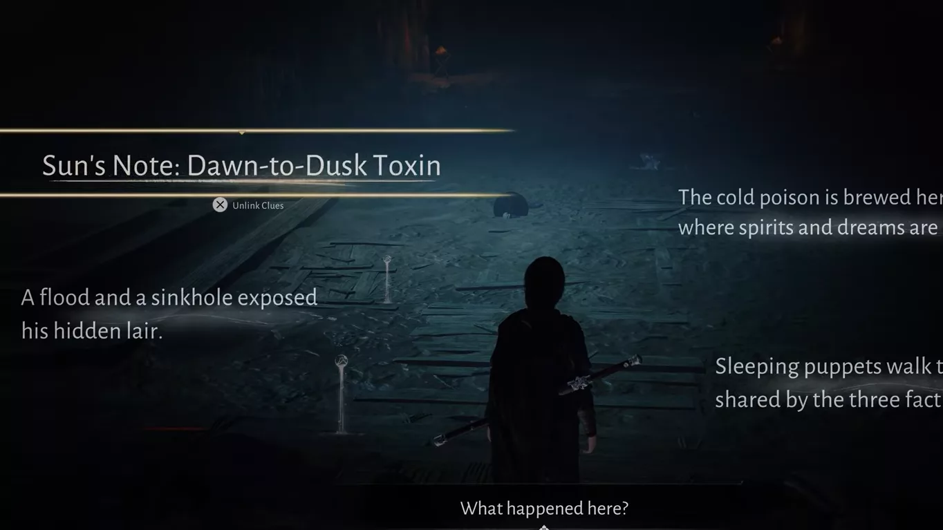 Deduktions-Interface: Hinweise kombinieren