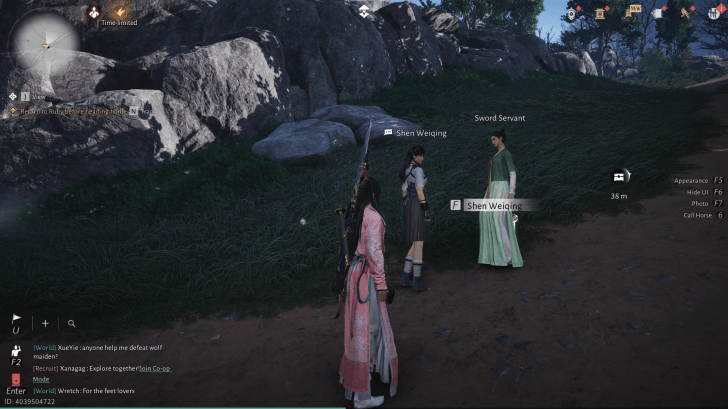 Shen Weiqing NPC portrait in Where Winds Meet