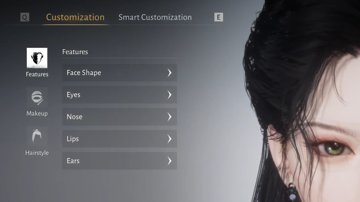 Choosing or adjusting a face or make-up preset