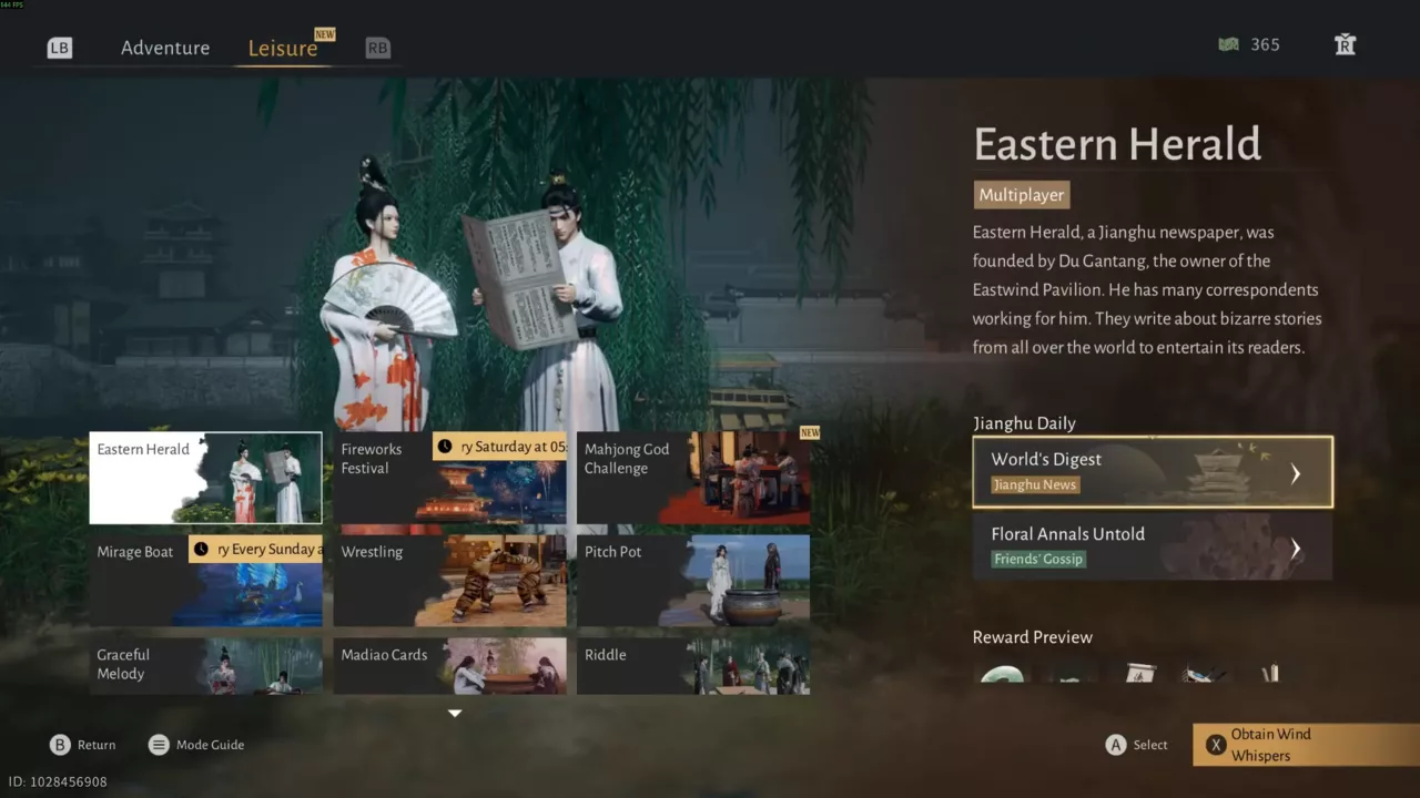 Where Winds Meet: World’s Digest (Jianghu News) screen