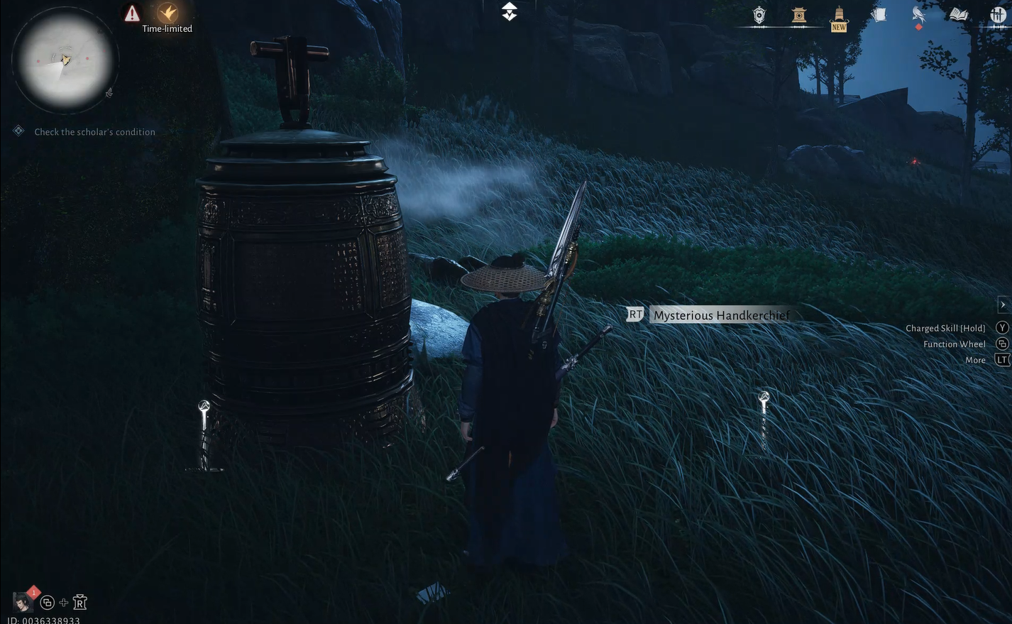 First handkerchief clue on the ground