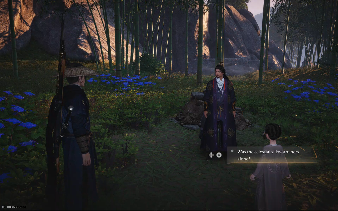 Questioning the embroidery pavilion owner