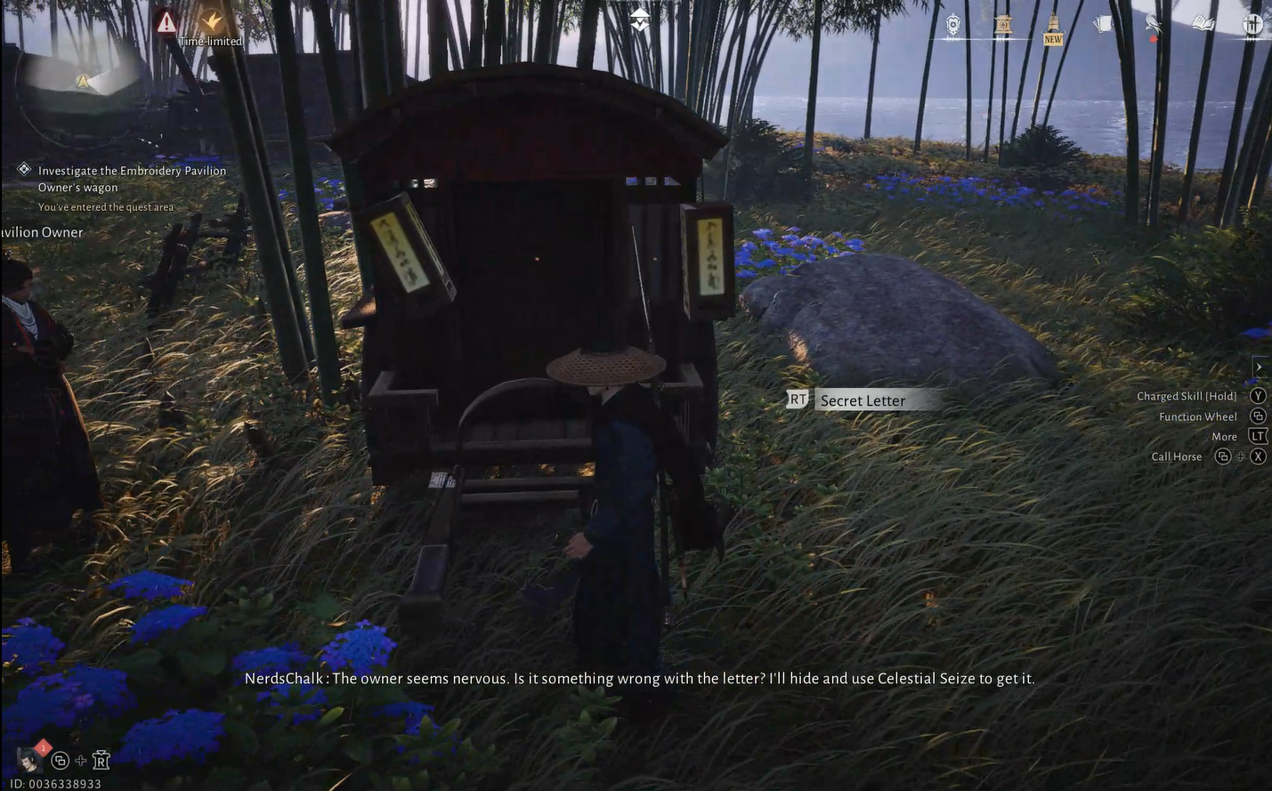 Inspecting the embroidery owner’s cart